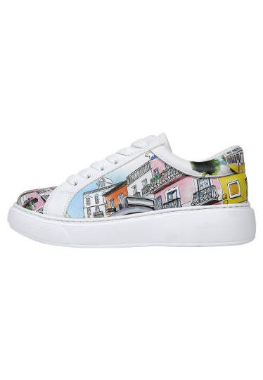 Women Vegan Leather White Sneakers - Lisboa - 3
