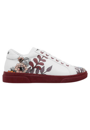 Women Vegan Leather White Sneakers - Magic in the Air - 7