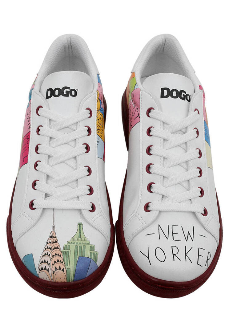 Women Vegan Leather White Sneakers - Manhattan - 2