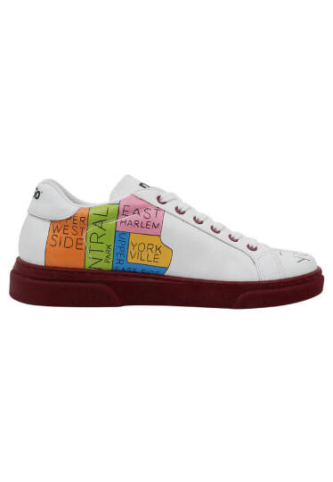 Women Vegan Leather White Sneakers - Manhattan - 5