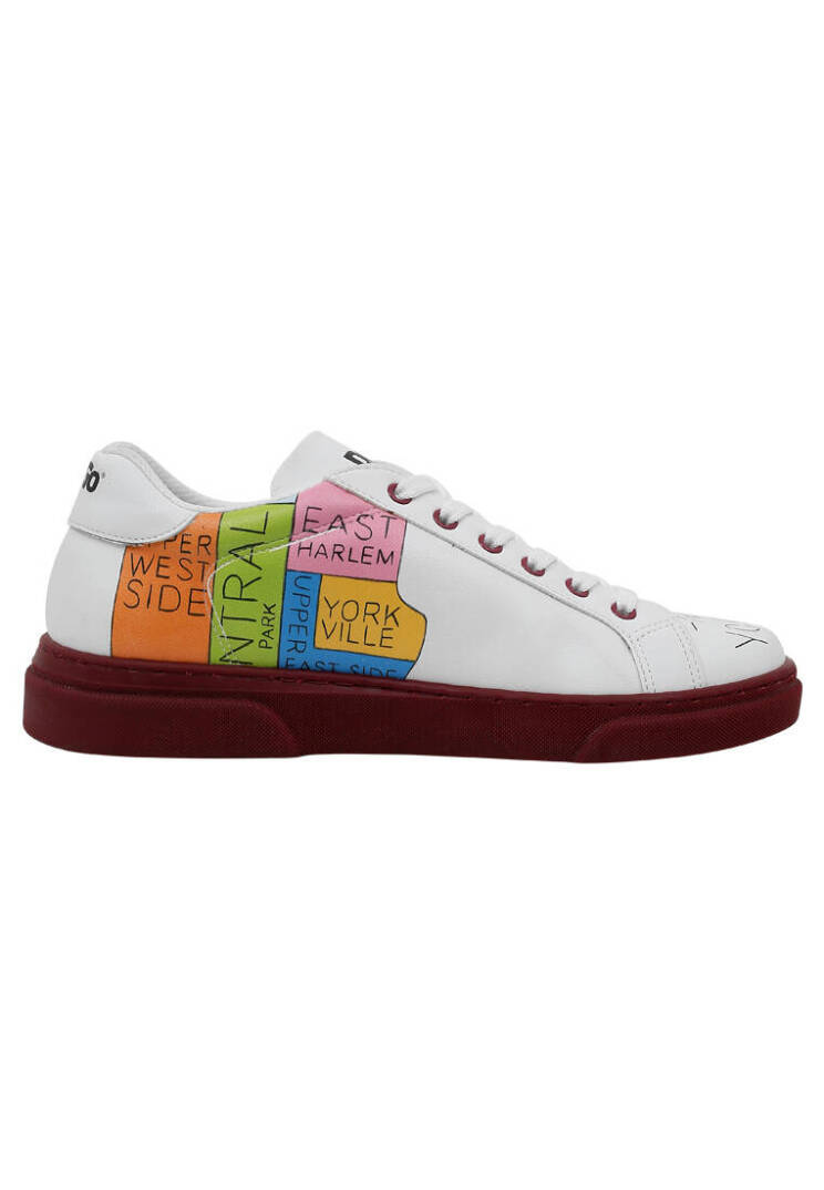 Women Vegan Leather White Sneakers - Manhattan - 5