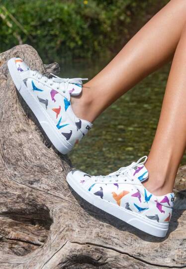 Women Vegan Leather White Sneakers - Paper Like