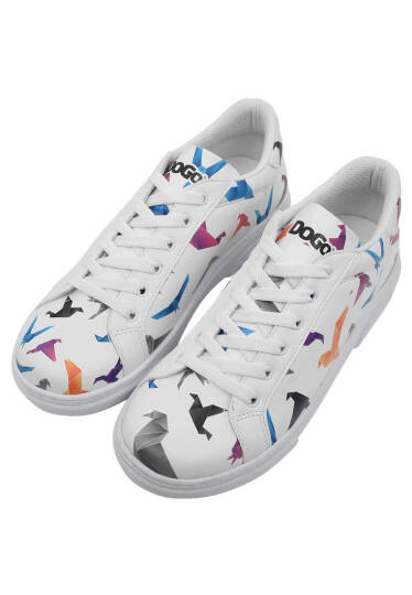 Women Vegan Leather White Sneakers - Paper Like - 2