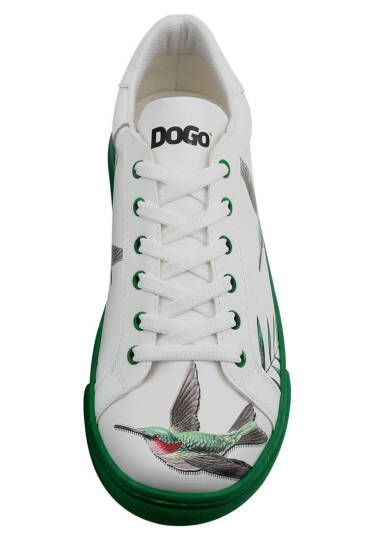 Women Vegan Leather White Sneakers - Soar the Sky - 6