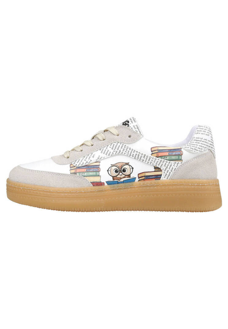 Women Vegan Leather White Sneakers - The Wise Owl - 2
