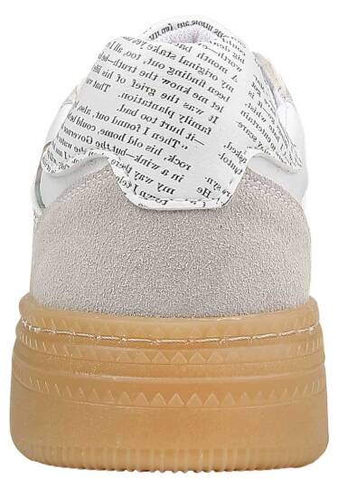 Women Vegan Leather White Sneakers - The Wise Owl - 7
