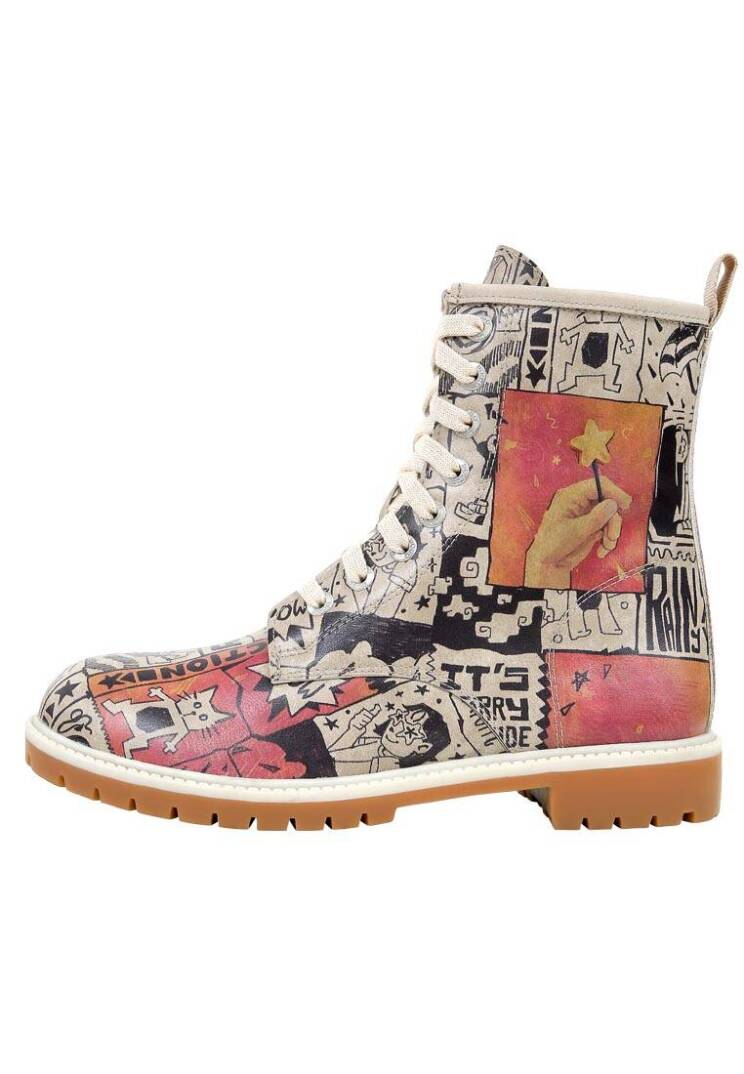 Women Vegan Leather White Tall Boots - Star Girl - 4