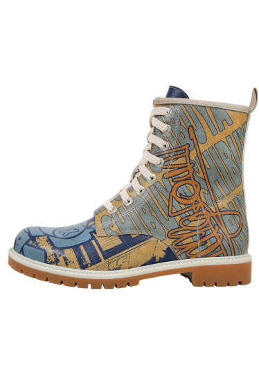 Women Vegan Leather Yellow Tall Boots - Robo Shibuya