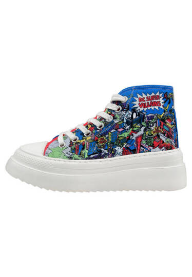 Women Vegan Multicolor Platform High Sneakers - Warner Bros DC Villains