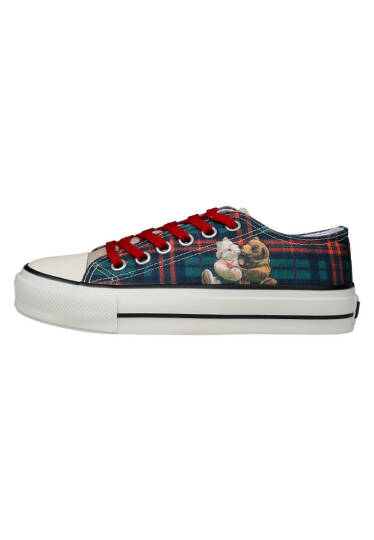 Women Vegan Multicolor Sneakers - Teddy Bear - 2
