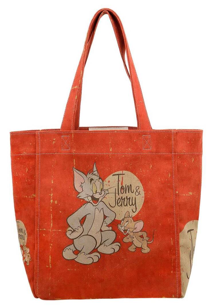 Women Vegan Orange Large Tote Bag - Warner Bros Tom & Jerry - 4