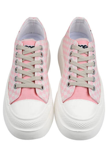 Women Vegan White Platform Sneakers - Big Steps Cat - 4