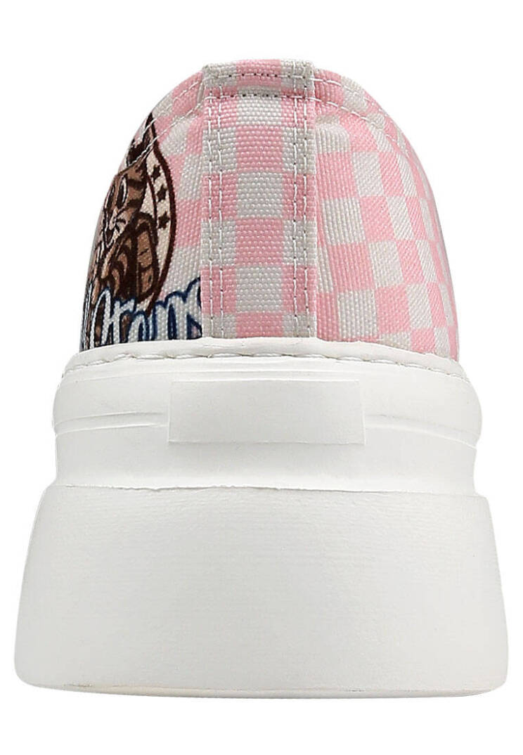 Women Vegan White Platform Sneakers - Big Steps Cat - 5