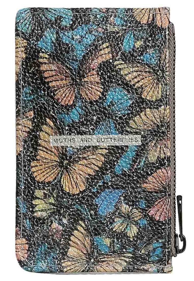 Women White Wallet - Moths and Butterflies - 1