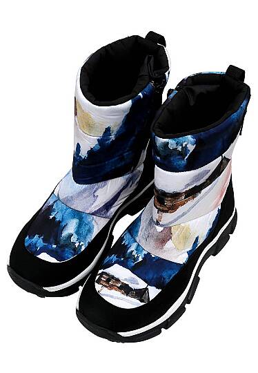 Women's Multicolor Vegan Leather Boots – Snow And Ink Design