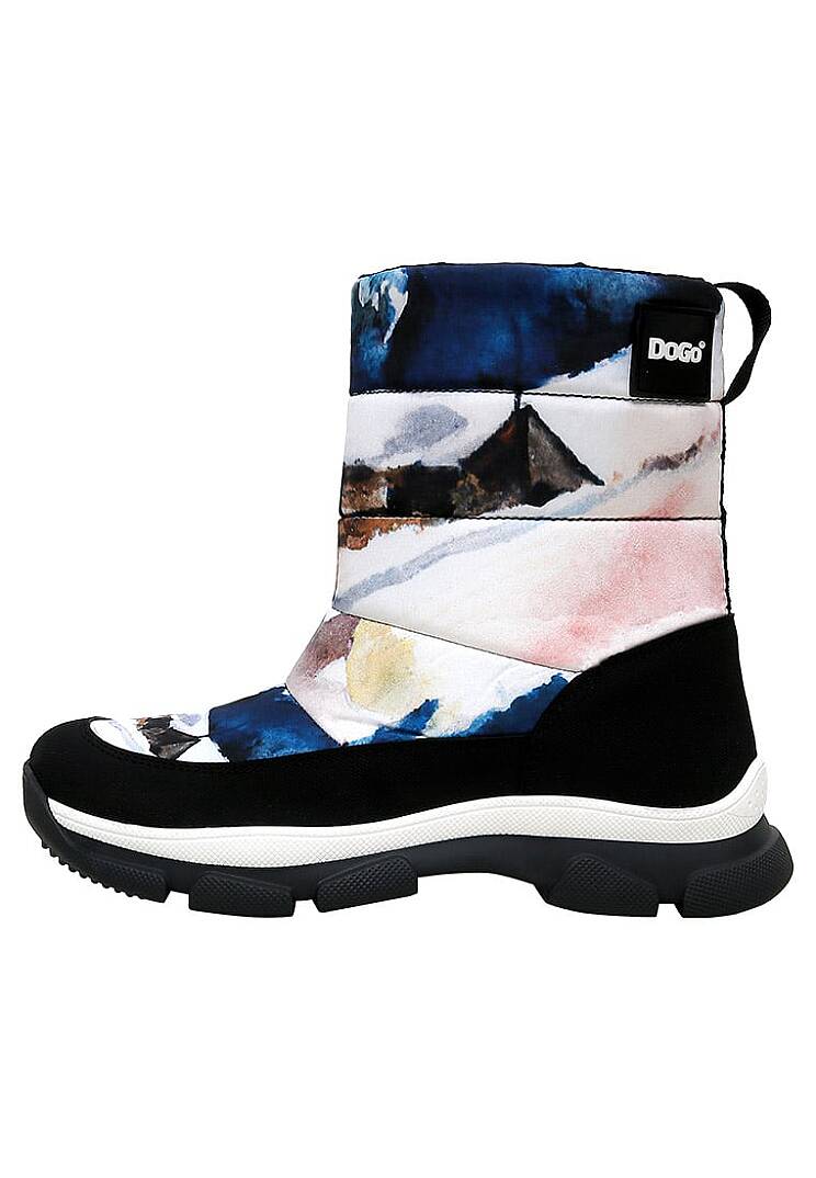 Women's Multicolor Vegan Leather Boots – Snow And Ink Design - 5