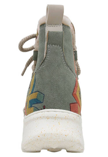 Women's Turquoise Vegan Leather Boots – Love Design - 6