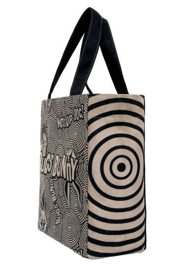 Women's Vegan Black Large Tote Bag - Warner Bros What's Up, Bag! Design - 6