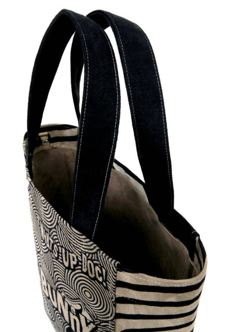 Women's Vegan Black Large Tote Bag - Warner Bros What's Up, Bag! Design - 7