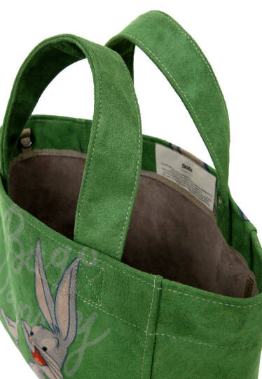 Women's Vegan Green Medium Tote Bag - Warner Bros Bugs Bunny Bunny Talk Design - 7