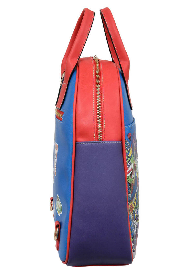Women's Vegan Leather Blue Backpack - Warner Bros DC Villains Design - 2