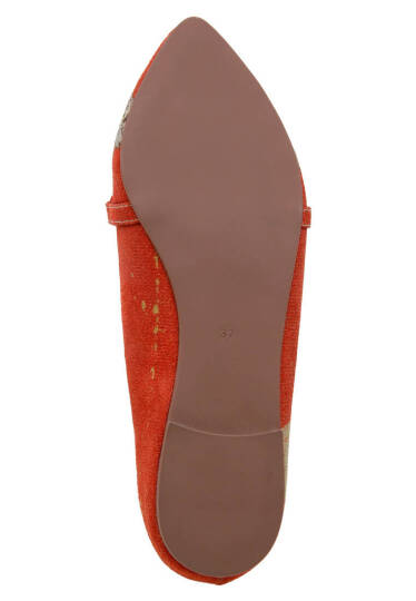 Women's Vegan Leather Orange Flats - Warner Bros Tom & Jerry Design - 9