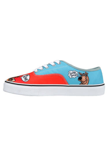 Women's Vegan Multicolor Sneakers - Warner Bros Hungry Doo Scooby Doo Design - 6