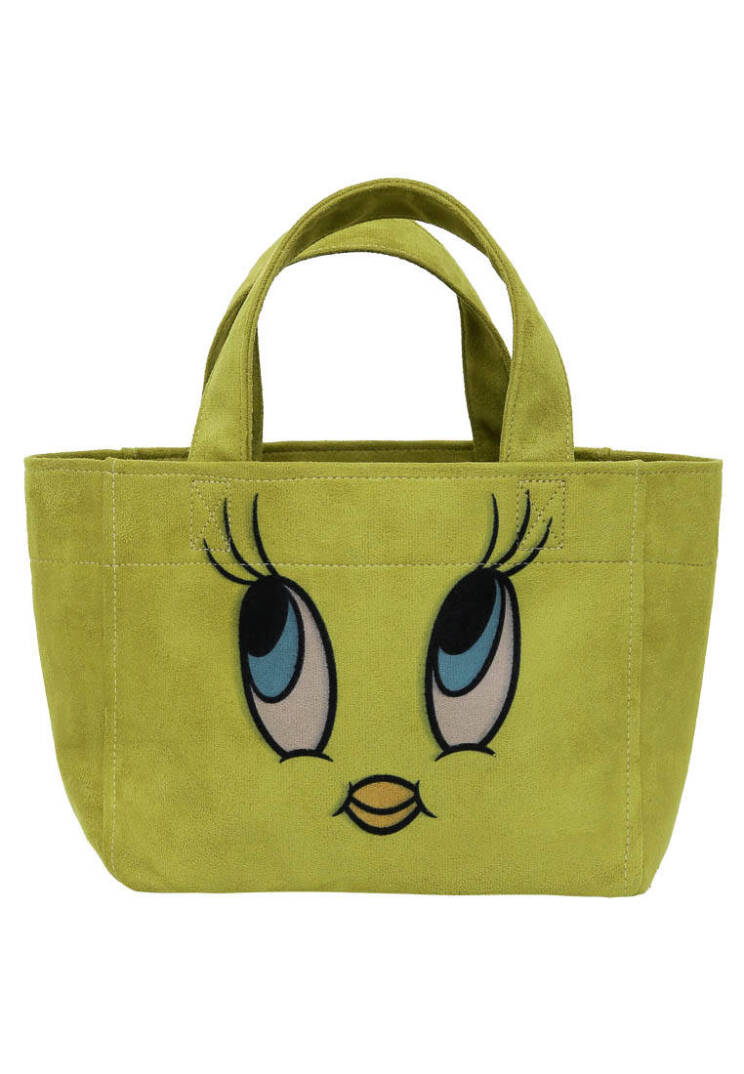 Women's Vegan Yellow Medium Tote Bag - Warner Bros Tweety Good Vibes Only Design - 1