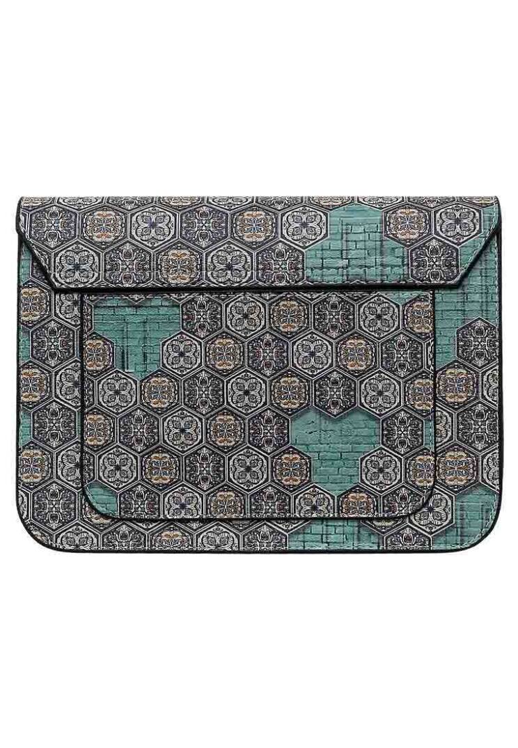 Женская Синяя Сумка из Веганской Кожи - Ethnic Faience - 4
