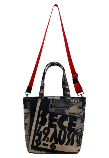 Женская Черная Сумка Large Tote из Веганской Кожи - Supper - 3