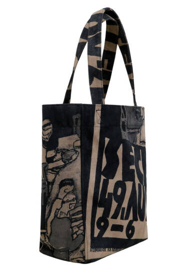 Женская Черная Сумка Large Tote из Веганской Кожи - Supper - 6