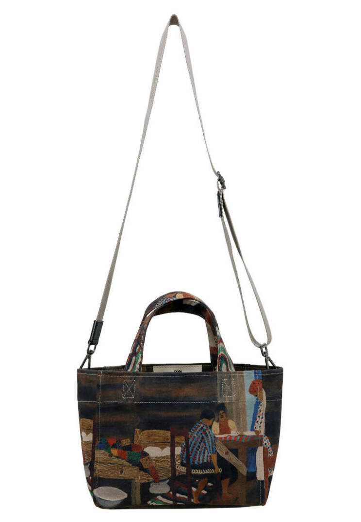 Женская Многоцветная Сумка Medium Tote из Веганской Кожи - Family Time - 3