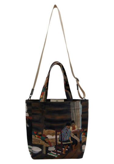Женская Многоцветная Сумка Large Tote из Веганской Кожи - Family Time - 4