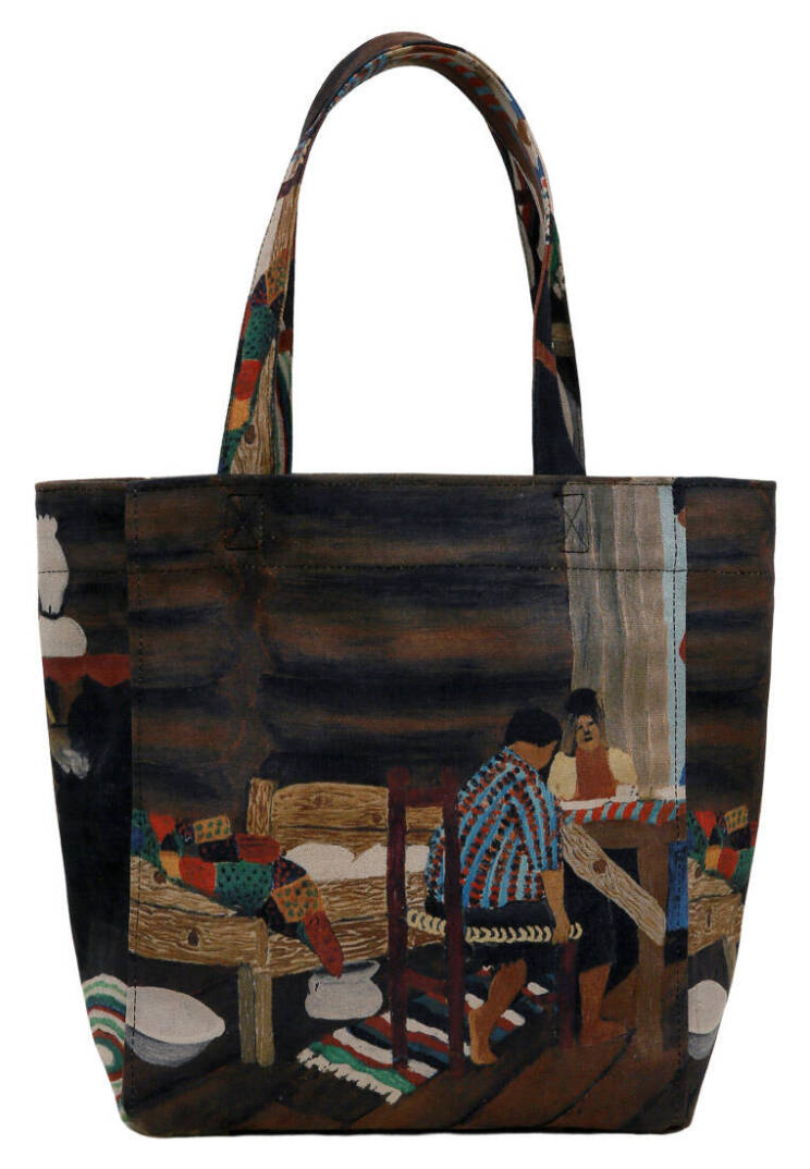 Женская Многоцветная Сумка Large Tote из Веганской Кожи - Family Time - 5