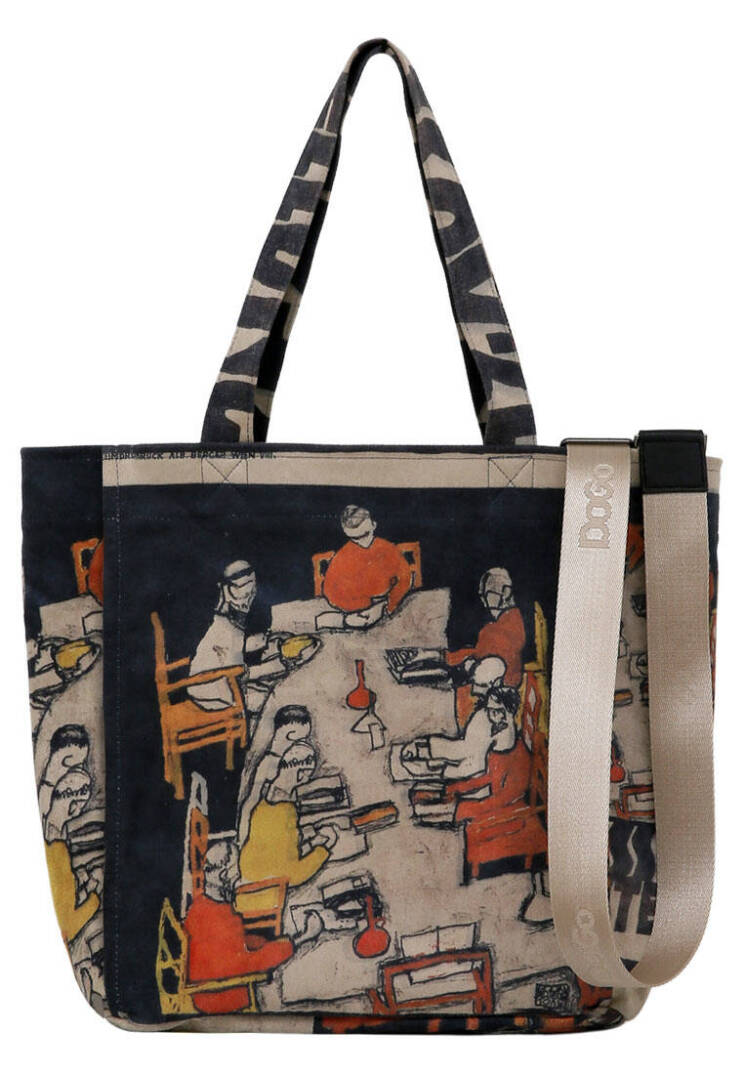 Женская Многоцветная Сумка Large Tote из Веганской Кожи - Supper - 3