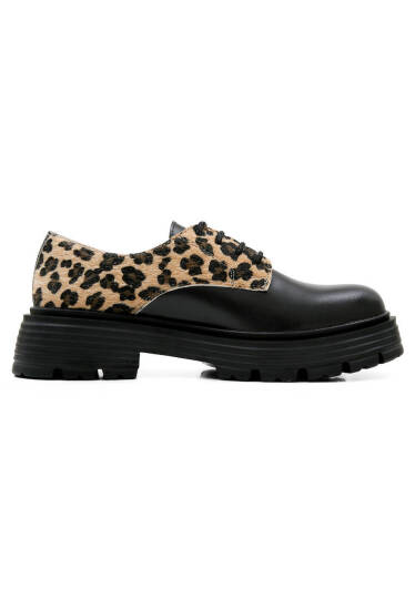 Женская Черная Повседневная Обувь Vegan - Black Leo - 4