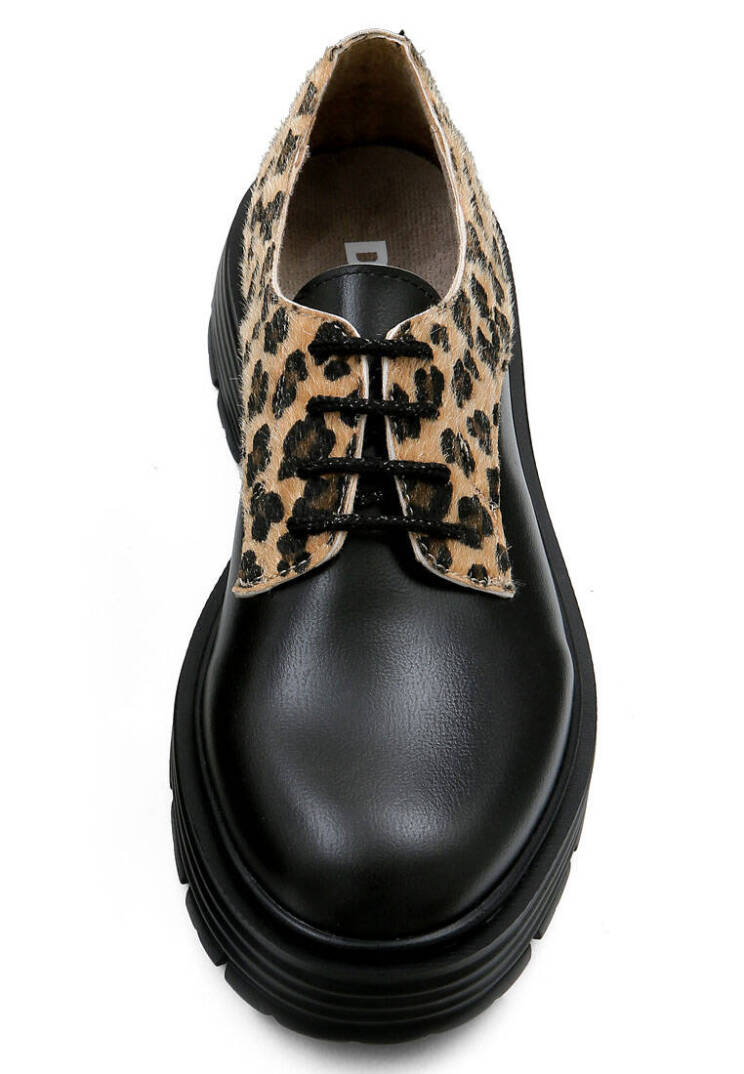 Женская Черная Повседневная Обувь Vegan - Black Leo - 5
