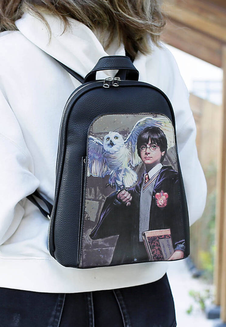 Женский Черный Рюкзак Vegan Warner Bros - Harry And Hedwig Harry Potter - 1