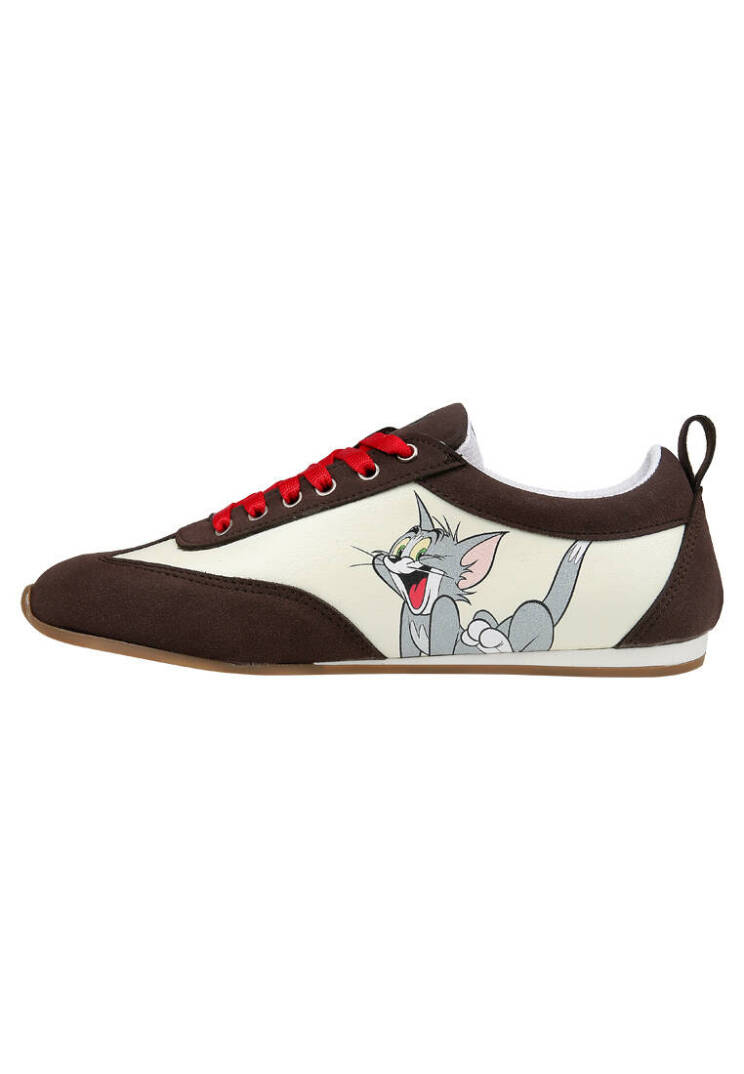 Женские кремовые кроссовки из веганской кожи - Warner Bros Looney Tunes Tom & Jerry - 7