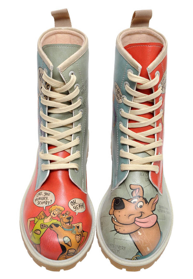 Женские Красные Высокие Сапоги Vegan Warner Bros - Hungry Doo Scooby Doo - 3